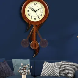 Attractionz Beige & White Round Contemporary Wall Clock-14