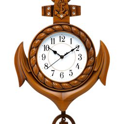 Attractionz Brown Round Contemporary Wall Clock-image-34