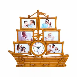 Attractionz Beige & White Round Shape Contemporary Wall Clock-image-69