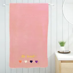 FABINALIV Peach-Coloured & Yellow 1 Cotton 400 GSM Bath Towel-6