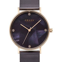 Obaku Mosaik Walnut Women Stainless Steel Bracelet Style Straps Analogue Watch V268LXVNMN-image-99