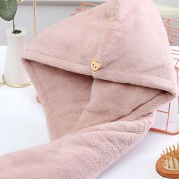 UrbanArts Pink Cotton 300 GSM Bath Towel-image-49