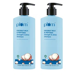 Plum Set of 2 Coconut Milk & Peptides Strength & Shine Shampoo - 250ml each-6