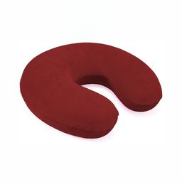 DADDY COOL Maroon Fibre Filled Faux Velvet Lightweight Travel Pillow-image-81