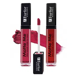 FORFOR Matte Me Set Of 2 Long Lasting Liquid Matte Lipstick Angel Red 108 & Red 122-16