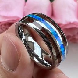 VIEN Men Silver-Plated Opal Finger Ring-image-10