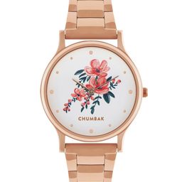 TEAL BY CHUMBAK Women White Printed Dial & Rose Gold-Plated Bracelet Style Straps Analogue Watch-7
