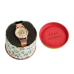 TEAL BY CHUMBAK Women  Rose Gold-Plated Bracelet Style Straps Analogue Watch 8907605117350-4