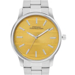 French Connection Men Embellished Dial & Stainless Steel Bracelet Style Straps Analogue Watch FCN091YSM-25