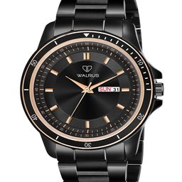 Walrus Men Brass Embellished Dial & Stainless Steel Analogue Watch WWTM-ELITE-XVIII-020206-80