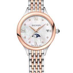Balmain Women Brass Mother of Pearl Dial & Stainless Steel Bracelet Style Straps Digital Watch B49183385-55