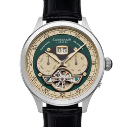 EARNSHAW Men Embellished Leather Bracelet Style Analogue Multi Function Watch ES-8187-03-image-52