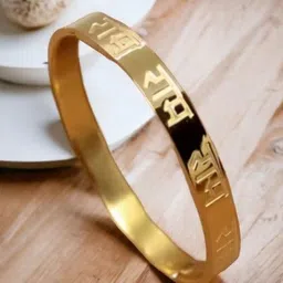 WATCHSTAR Unisex Gold-Plated Stainless Steel Enamelled Kada Bracelet-29