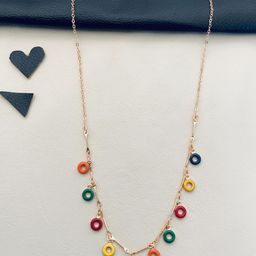 ABDESIGNS Rose Gold-Plated Beaded Brass Necklace-image-18