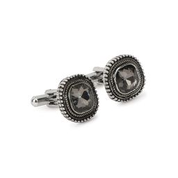 Alvaro Castagnino Silver-Toned & Black Cufflink-image-103