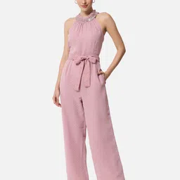 ALL WAYS YOU Embellished Halter Neck Basic Jumpsuit-picture-27