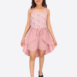 CUTECUMBER Girls Printed Culotte Jumpsuit-image-48