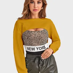 BUY NEW TREND Neck Stylish Bust Crop Top-image-36