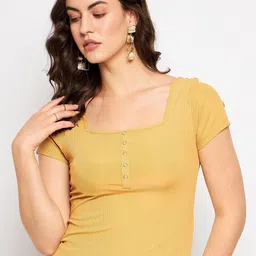 CAMLA Square Neck Short Sleeve Regular Top-image-55