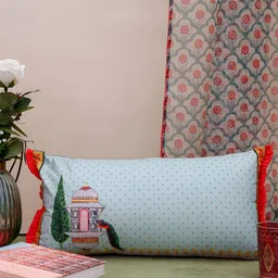 design station Blue Ethnic Motifs Rectangle Raja Gumbadh Bada Lumbar Cushion Cover-image-9