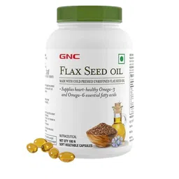 GNC Flax Seed Oil Omega-3 Vegetarian Capsules- 180 Capsules-73