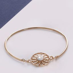 AMI Women Gold-Plated Kada Bracelet-image-3