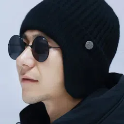 SYGA Self Design Woollen Beanie-image-28