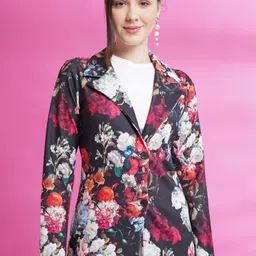 WESTHOOD Floral Printed Single-Breasted Slim-Fit Casual Blazer-picture-36
