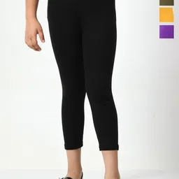 BAESD Girls Pack Of 4 Cotton Lycra Capris-57