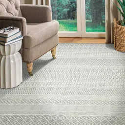 saraswatii global Grey Geometric Hand-Tufted Carpets-12