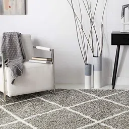 AaHo Decor Silver Soft Shaggy Woolen Carpet-image-75