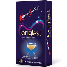 KamaSutra LongLast Extended Pleasure Climax Delay Condoms - 12N-24