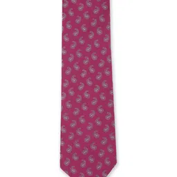 Van Heusen Men Pink & Grey Woven Design Skinny Tie-image-58