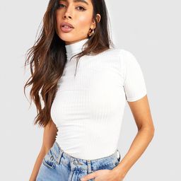 Boohoo Ribbed Bodysuit-image-70