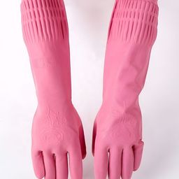 RBGIIT Pink Cleaning Reusable & Waterproof Kitchen Gloves-43