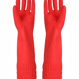 RBGIIT Red 1 Pair Rubber Cleaning Gloves-image-54