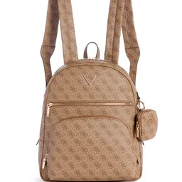 GUESS Women Brand Logo Printed Medium-Sized Backpack with Pouch 23L-24