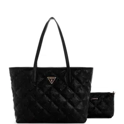 GUESS Floral Textured Structured Shoulder Bag with Quilted Detail-48