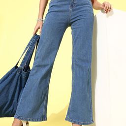 Roadster Women Chic Blue High-Rise Flared Fit Jeans-image-38