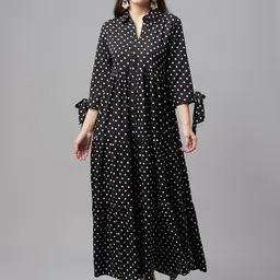MBE Black & White Crepe Maxi Dress-image-49