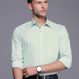 Raymond Self Design Slim Fit Pure Cotton Formal Shirt-image-42