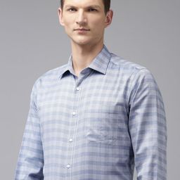 Van Heusen Pure Cotton Custom Fit Checked Formal Shirt-picture-18