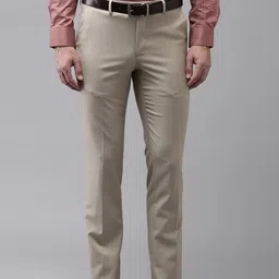 Van Heusen Men Checked Slim Fit Formal Trousers-image-20