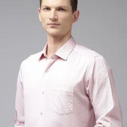 Van Heusen Pure Cotton Self Design Textured Custom Opaque Formal Shirt-picture-24