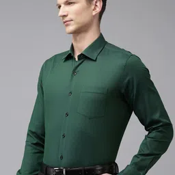 Van Heusen Self Design Slim Fit Pure Cotton Formal Shirt-image-69