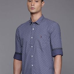 Louis Philippe Jeans Pure Cotton Super Slim Fit Floral Opaque Printed Casual Shirt-image-38