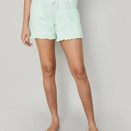 Ginger by Lifestyle Women Printed Mid Rise Pure Cotton Shorts-image-24