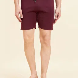 Sweet Dreams Men Maroon Mid-Rise Lounge Shorts-image-79