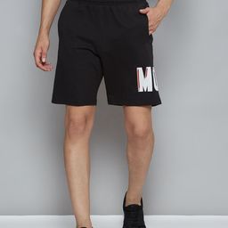 Alcis Men Black Typography Printed Slim Fit Running Sports Shorts-image-95