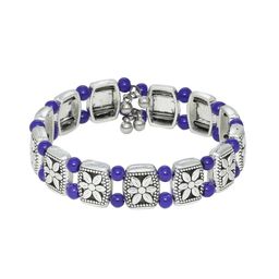 Silvermerc Designs Women Silver-Plated Handcrafted Elasticated Bracelet-image-37